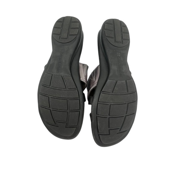 Naturalizer Natural Soul Black Pewter Jimena Strappy Sandals Size 6 Women's - Picture 8 of 8